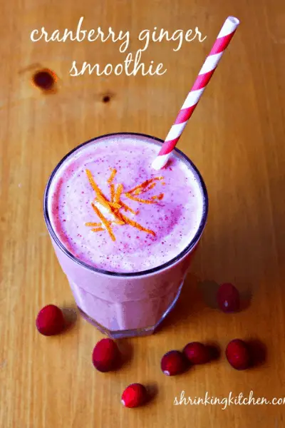 CRANBERRY GINGER weight loss SMOOTHIEs