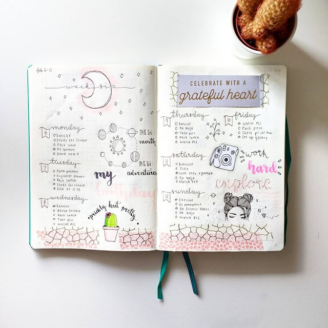 weekly spread bullet journal